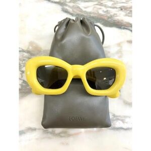 Loewe Bold Yellow Sunglasses with Gray Pouch